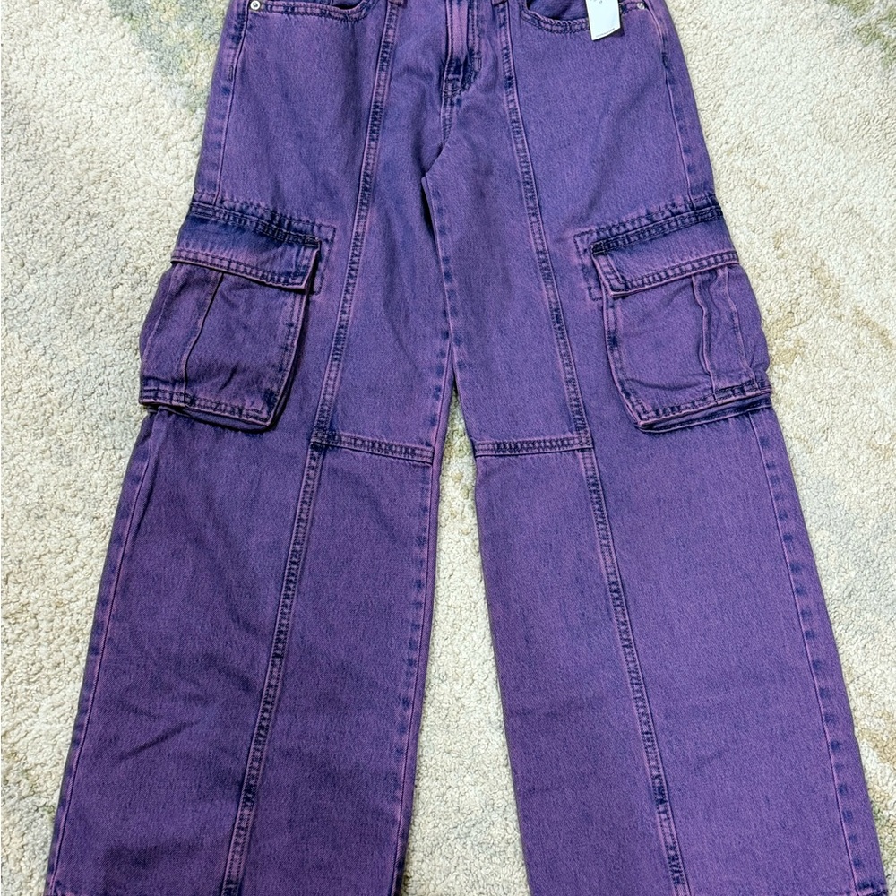Old Navy Girls Purple Cargo Jeans
